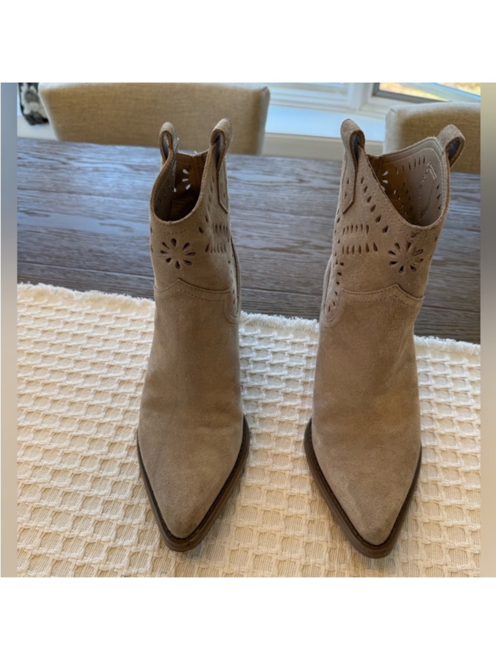 Women’s Taupe Suede Western Ankle Boots - Unbranded - Picture 2 of 11